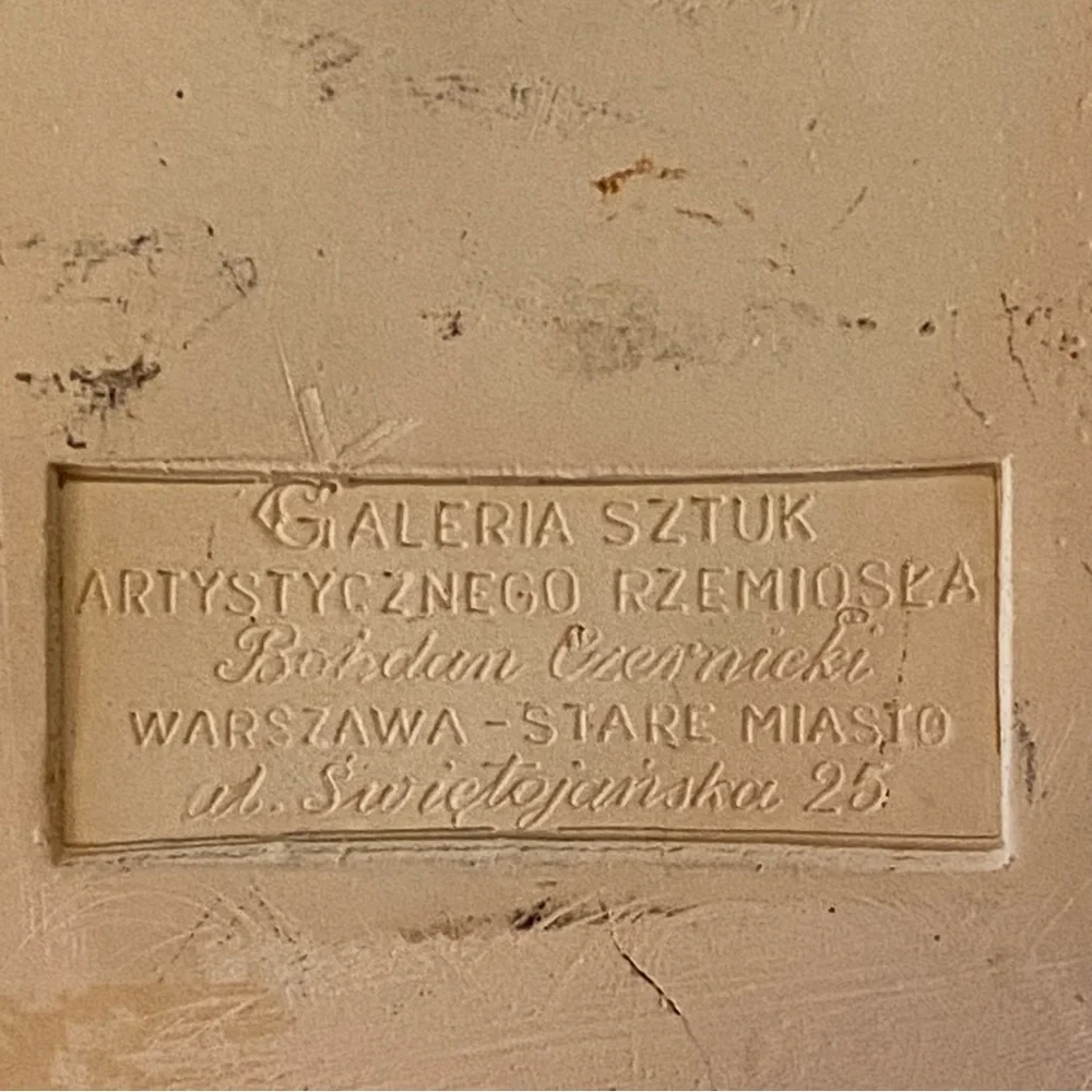 Gallery of Arts Poland 3D Relief Wall Plaque Warsaw Old Town 2 7/8” W x 6 1/2”